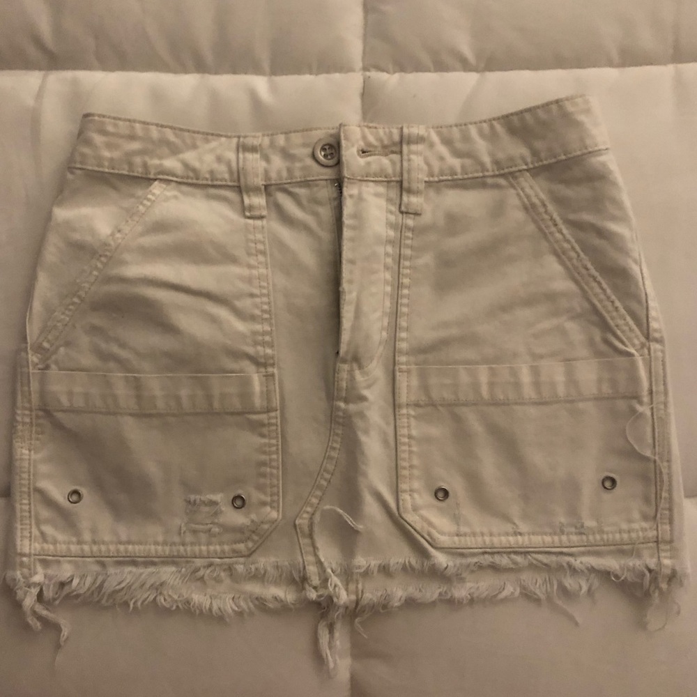 Free people white cargo skirt